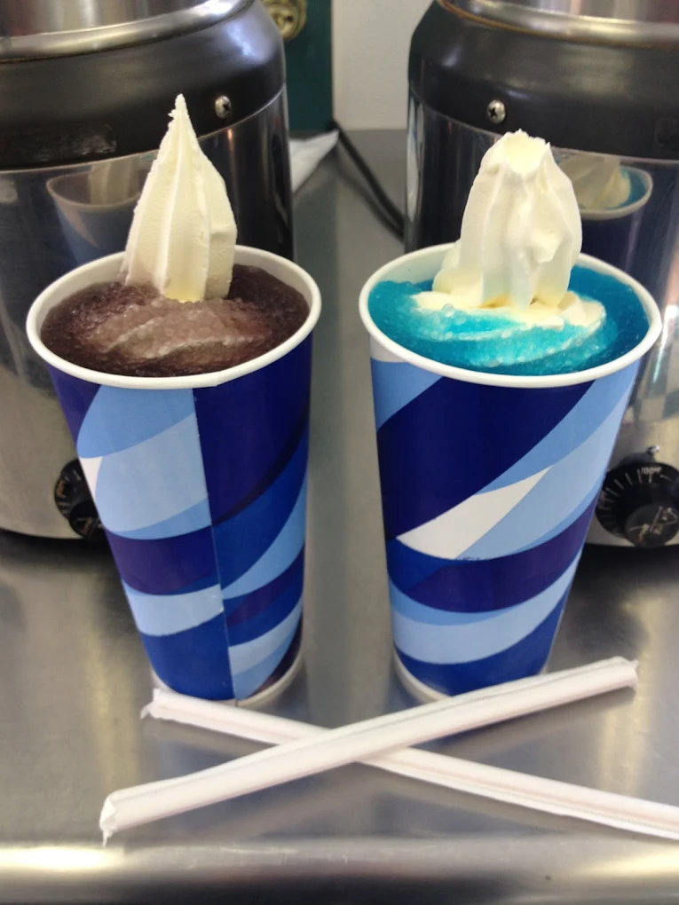 Cherry and blue raspberry Arctic Swirls